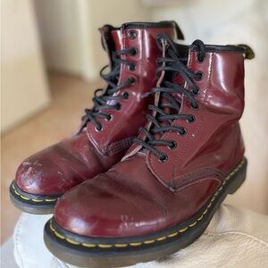 Dr. Martens red boots